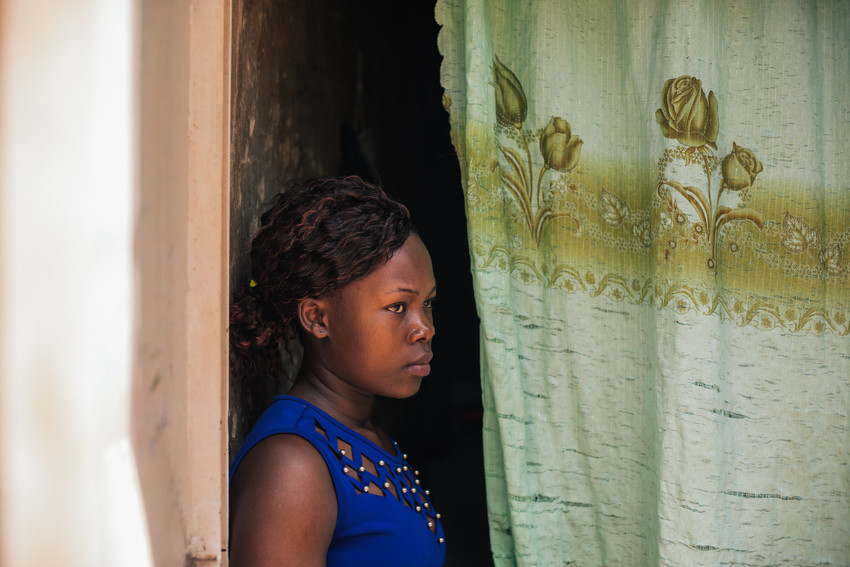 Girl in her house in Kampala